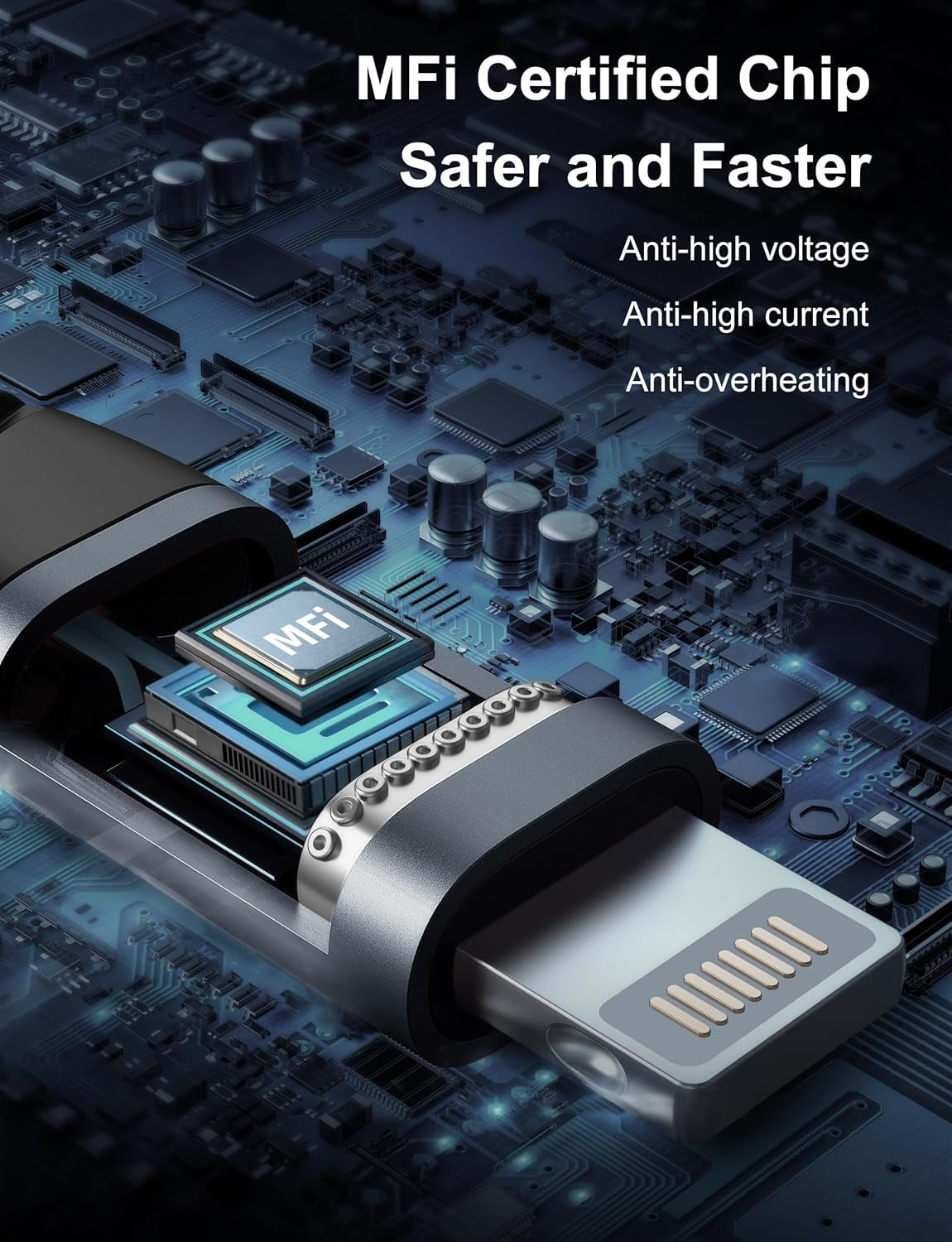 10 Ft Iphone Charger Cord 3Pack Long Mfi Certified Lightning Cable 10 Feet Braided USB Iphone Charging Cord with Apple Iphone 14 13 12 11 Pro Max XS XR X 8 7 6 5 plus Ipad