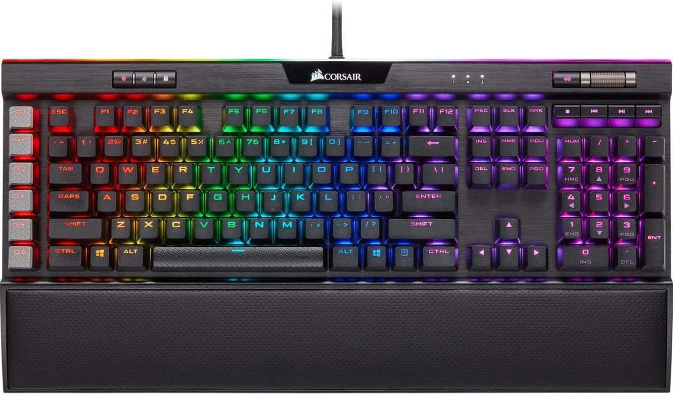 K95 RGB Platinum XT Mechanical Gaming Keyboard, Backlit RGB LED, Cherry MX RGB Brown, Black
