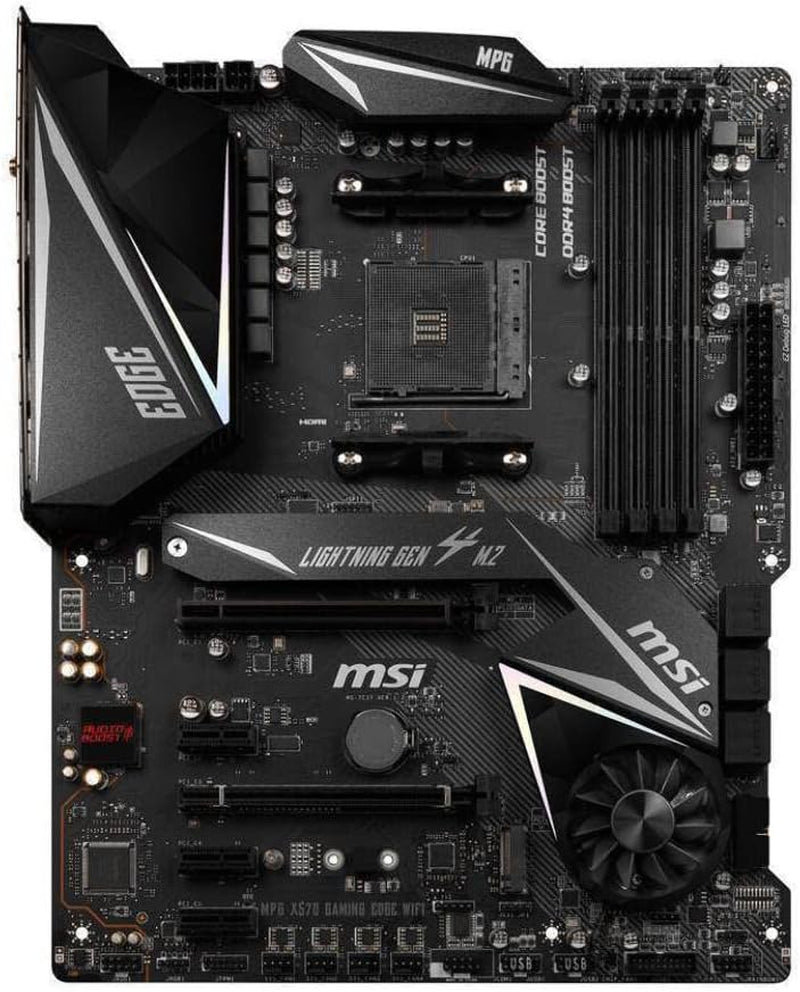 MPG X570 Gaming Edge Wifi Motherboard (AMD AM4, DDR4, Pcie 4.0, SATA 6Gb/S, M.2, USB 3.2 Gen 2, AC Wi-Fi 5, HDMI, ATX)